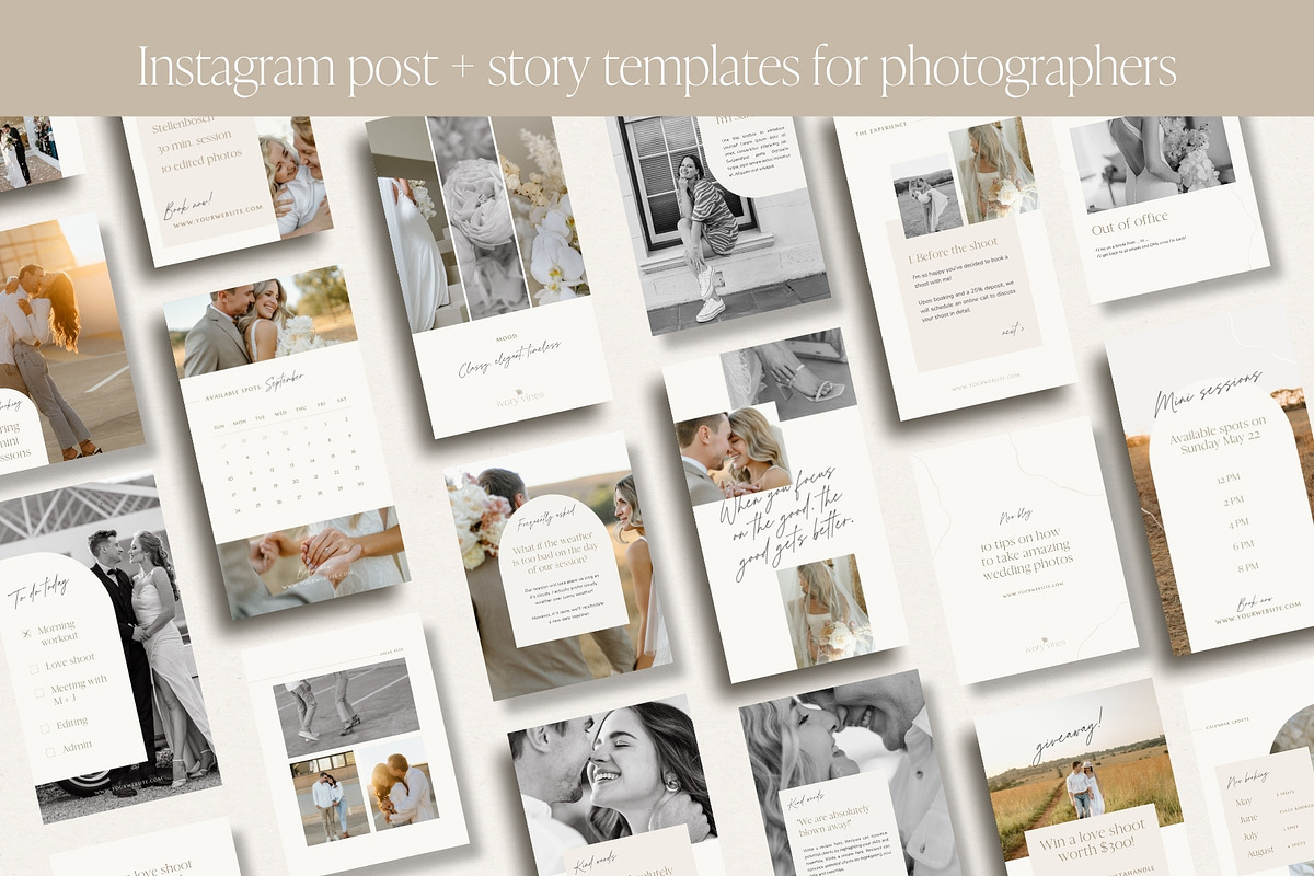 Neutral photography Instagram bundle, a Social Media Template by Wonderlik Webdesign (Photo 1 of 11)