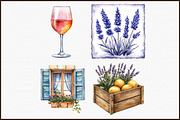 Watercolor Summer in Provence Clipar, an Illustration by Sublimation Artist (Thumbnail 3 of 6)