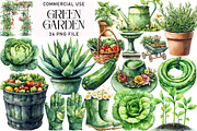 Green Garden Clipart, an Illustration by Daily.Designs (Thumbnail 1 of 3)