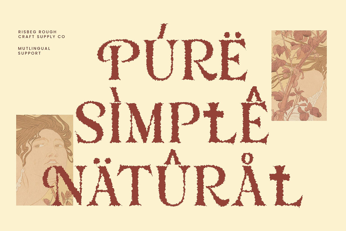Risbeg Rough, a Serif Font by Craft Supply Co. (Photo 3 of 8)