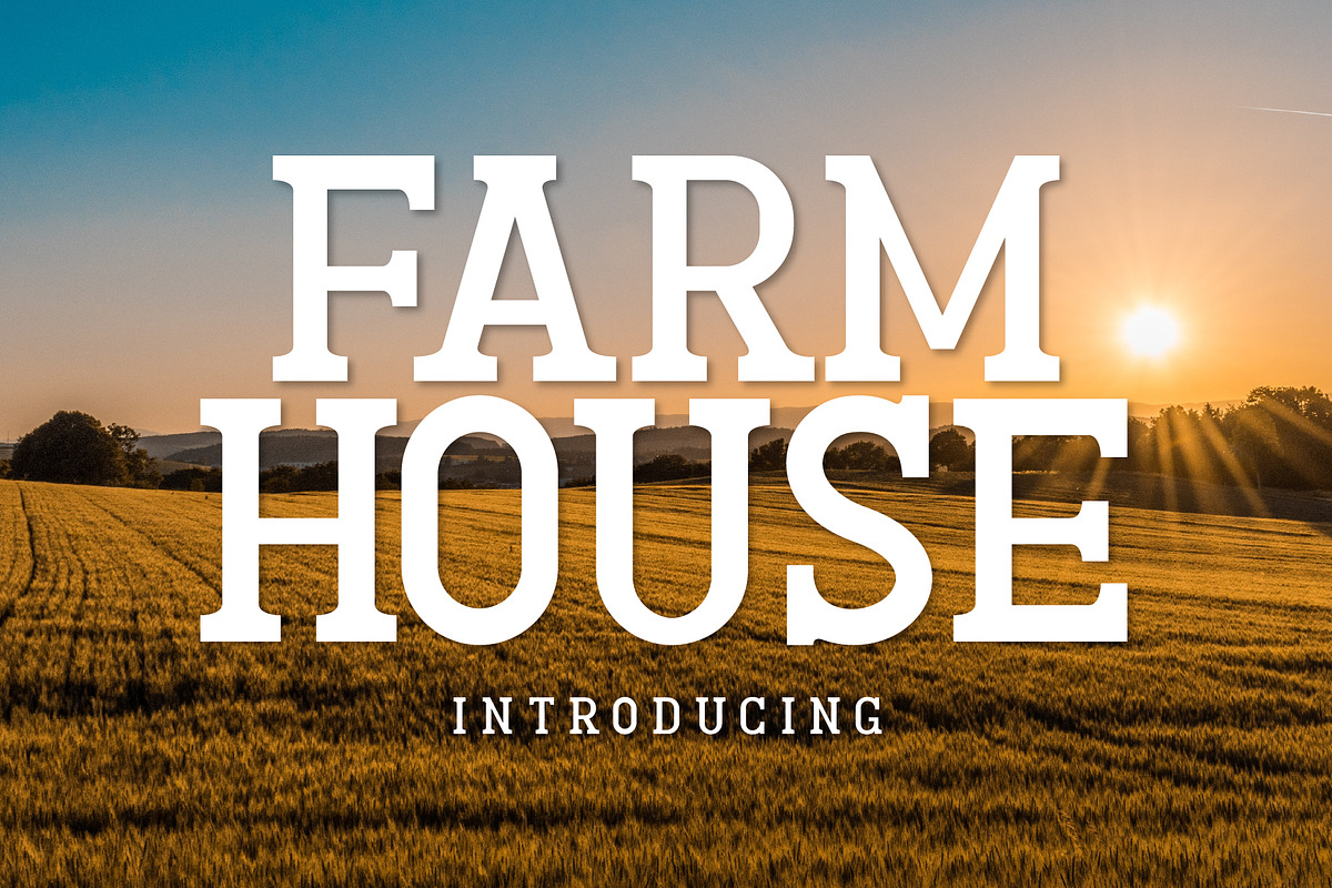 Farmhouse Font, a Slab Serif Font by Fox7 By Rattana (Photo 1 of 7)