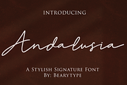 Andalusia - Signature font, a Script Font by BearyType Studio (Thumbnail 1 of 7)