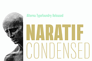 Naratif Condensed, a Sans Serif Font by Holdon Type (Thumbnail 1 of 10)