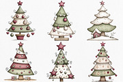 Watercolor Christmas Tree Clipart, an Illustration by Canvas Craft (Thumbnail 4 of 7)