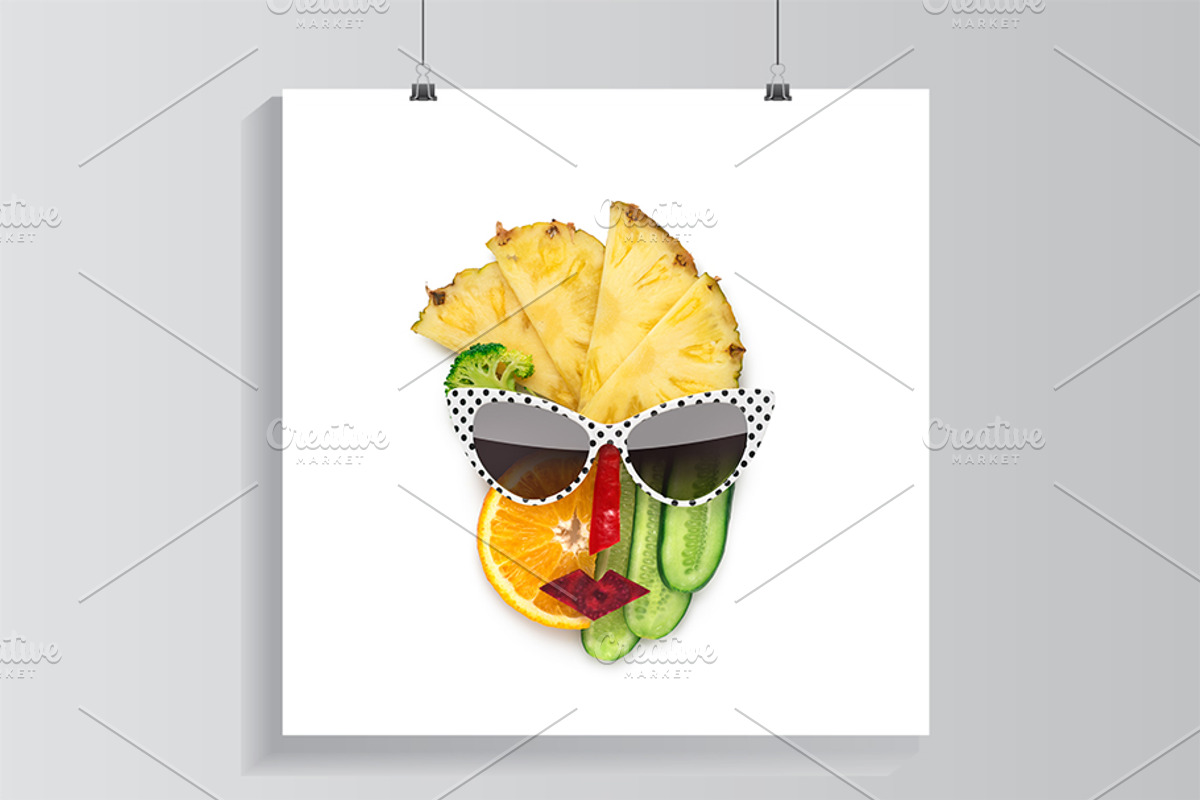 Tasty art featuring fruits, face, and sunglasses, a Food & Drink Photo by © Fisher Photostudio (Photo 13 of 13)
