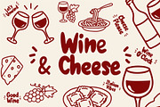 Italian Food & Wine Doodle Set, an Object Graphic by OREHOVKA (Thumbnail 1 of 4)