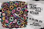 Donuts Vector Doodle Illustration, a Decorative Illustration by BALABOLKA (Thumbnail 2 of 3)
