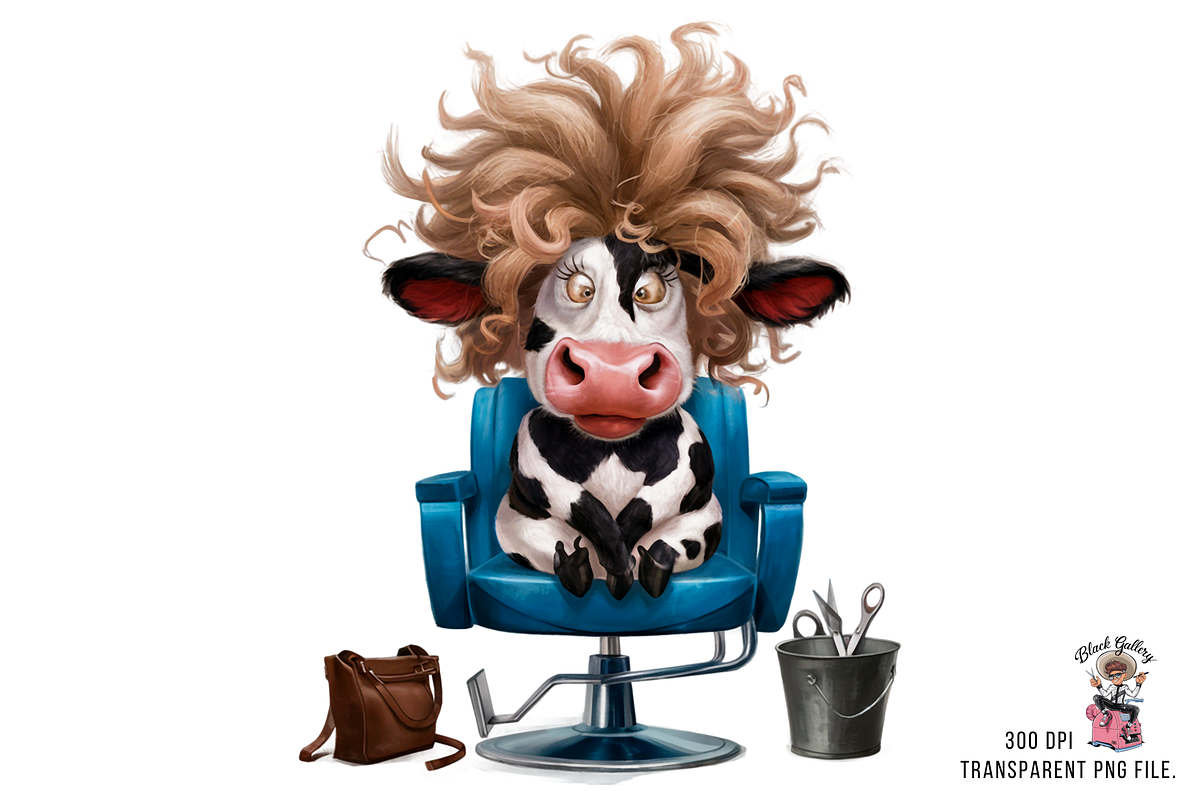 Cow Hair Beauty Salon PNG Bundle, a Graphic by Clipart Bloom (Photo 10 of 18)
