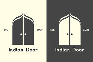 Indian Door Logo Design Icon, a Branding & Logo Template by Morvana Crew