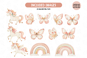 Watercolor Unicorn Clipart, an Illustration by TatiMockup (Thumbnail 3 of 4)