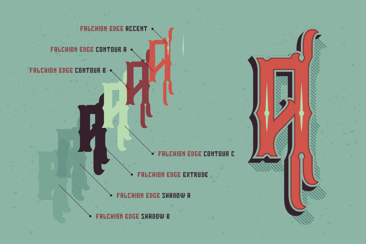 Falchion Edge font preview 2