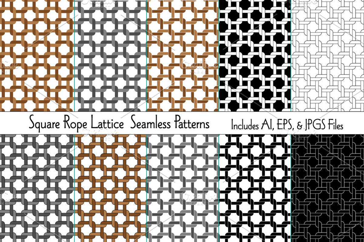 Square Rope Lattice Patterns, a Pattern Graphic by Melissa Held Designs (Photo 1 of 4)