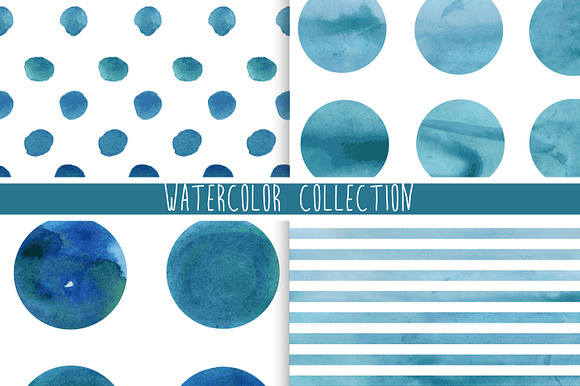 Watercolor Pattern, Lines, Circles preview 7