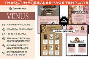 Venus Squarespace Sales Template