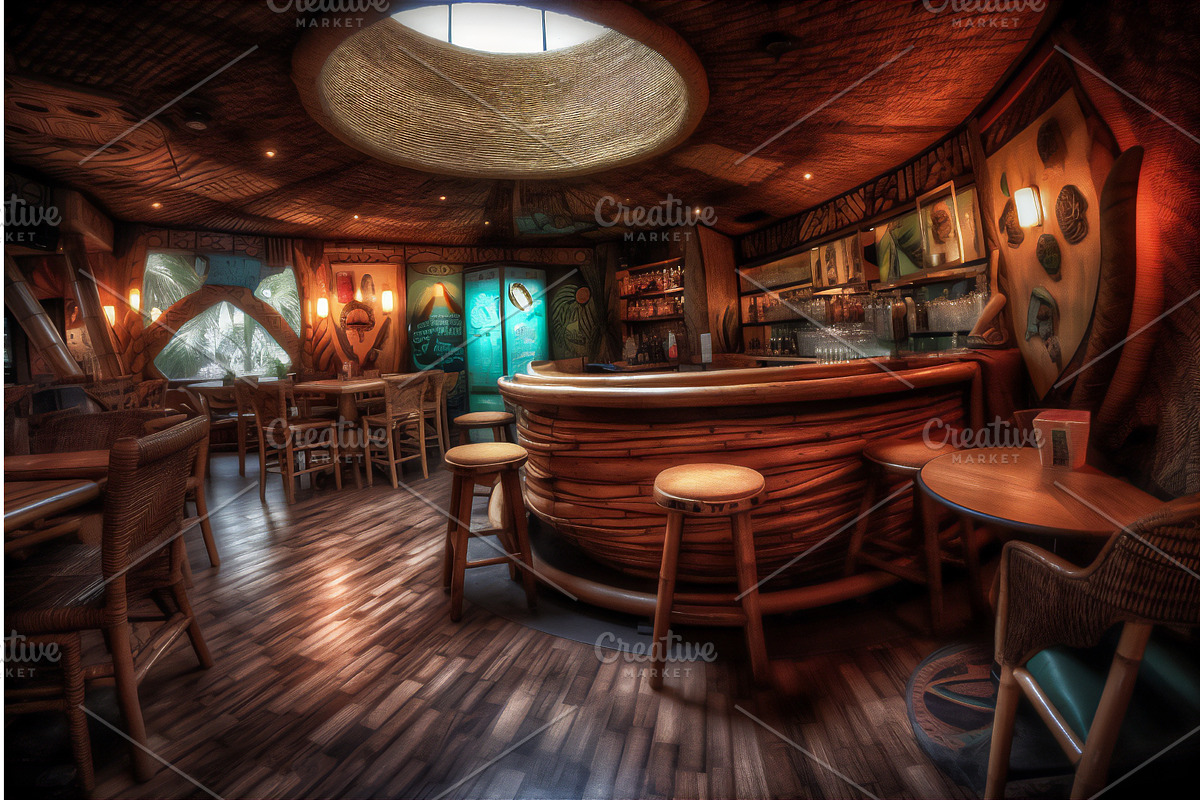 AI generative image of interior of, an Illustration by serkum