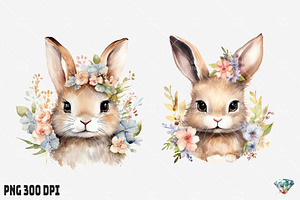 Boho Baby Bunny Flowers