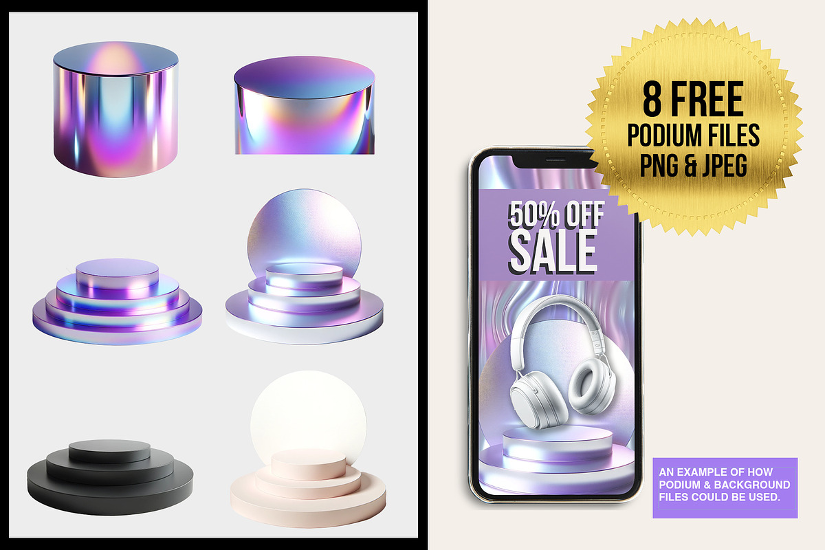 SOCIAL MEDIA PACK Holographic Chrome, a Social Media Template by Lorna London (Photo 5 of 7)