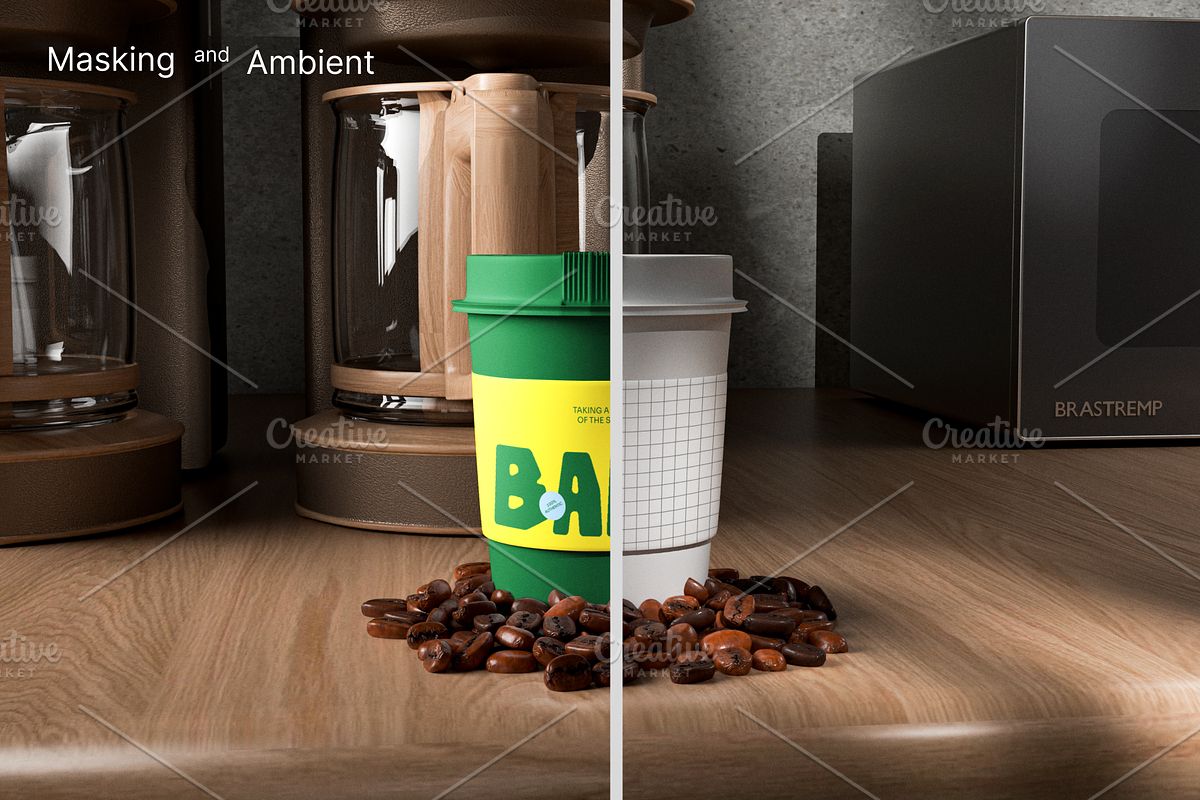 Paper Cup Mockup, a Cups & Container Mockup by Fourshape (Photo 3 of 5)