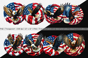 Eagle 4th of July Clipart, a Graphic by Artnoy (Thumbnail 2 of 5)