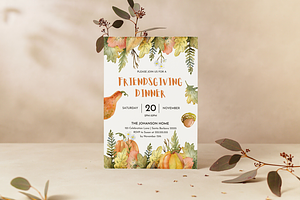 Editable Thanksgiving Invitation