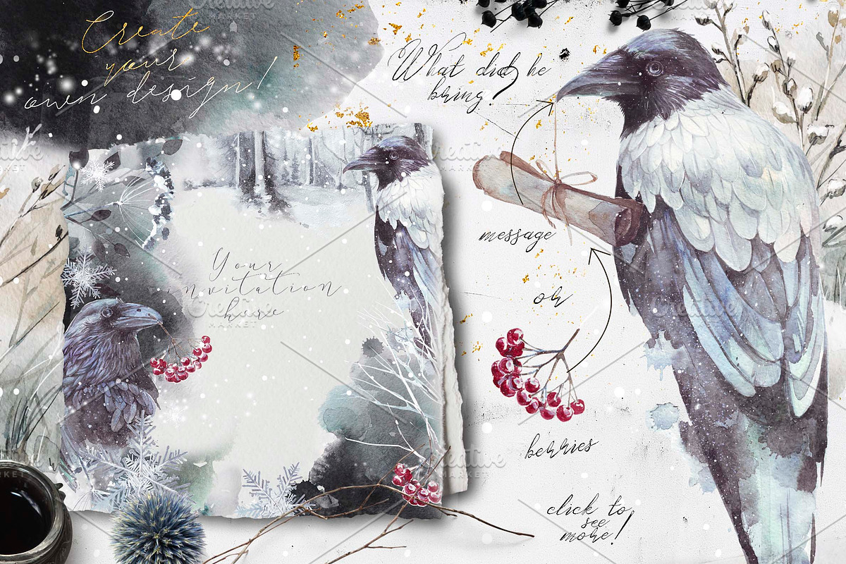 Winter fall bundle. all in 1, an Animal Illustration by Alisa Mikibith Art (Photo 19 of 30)
