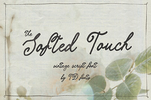 Vintage Script font Ink Softed Touch