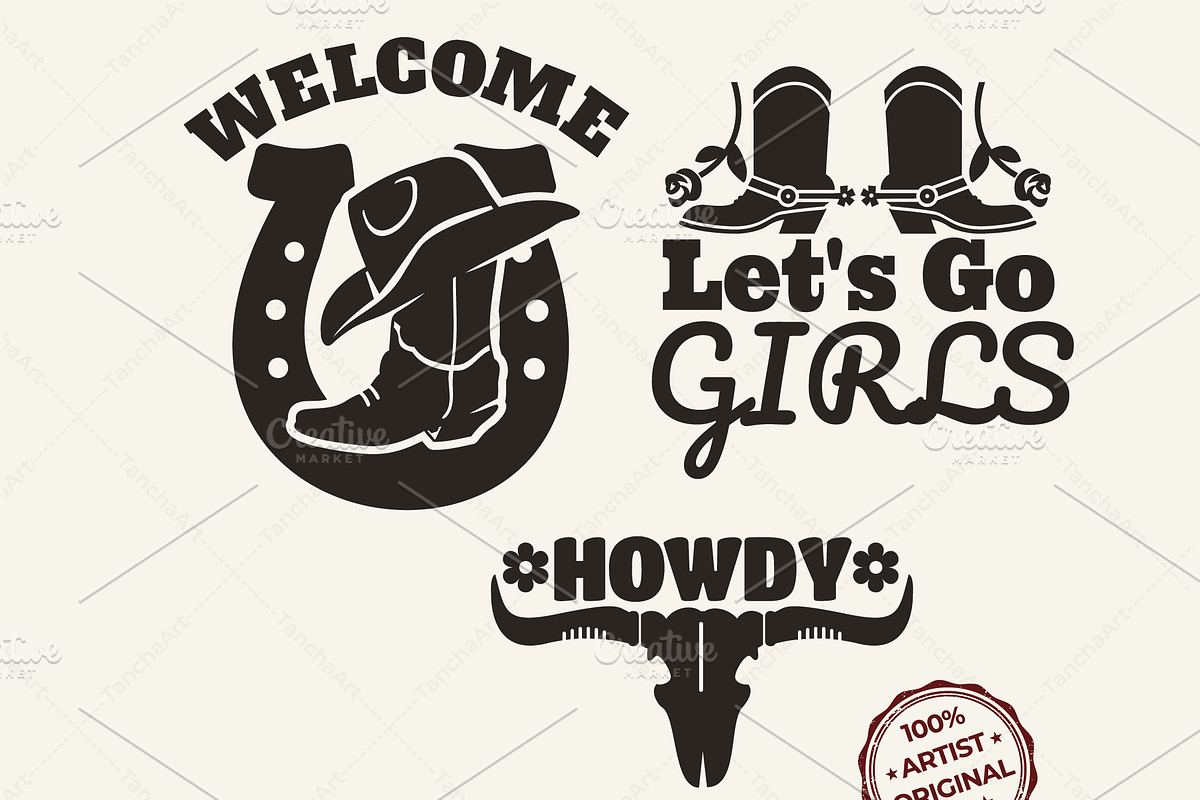 Howdy Western SVG Bundle Let's Go, a Graphic by TanchaArt (Photo 1 of 10)