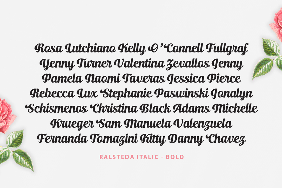 Ralsteda Font Family, a Script Font by Seniors (Photo 16 of 18)
