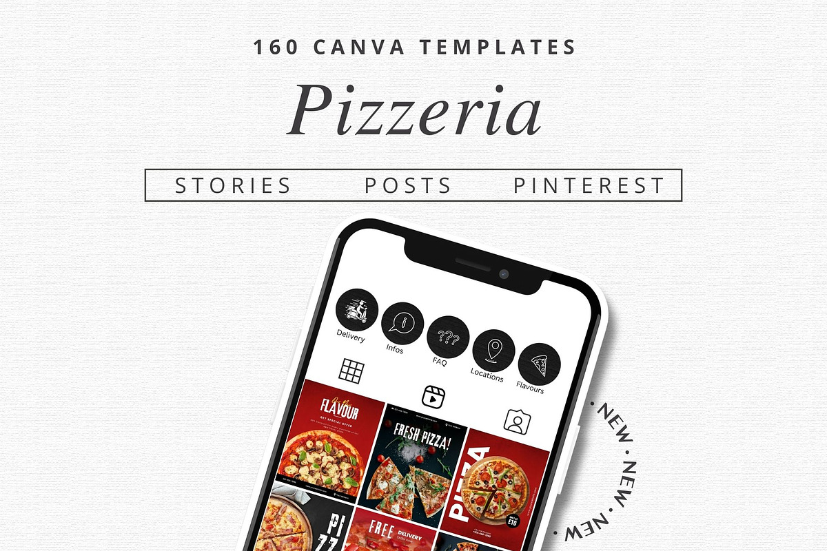 Pizzeria Canva Templates, a Social Media Template by Talipic Designs (Photo 1 of 8)