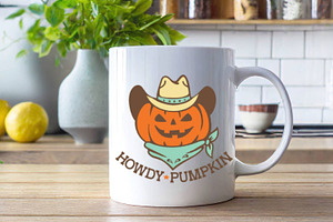 Pumpkin Cowboy SVG Halloween Cut