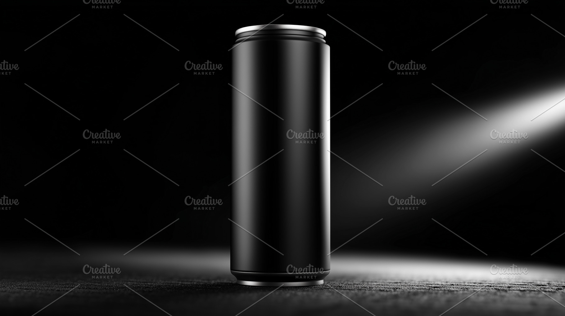 Blank black aluminum can standing, a Food & Drink Photo by MistyDay