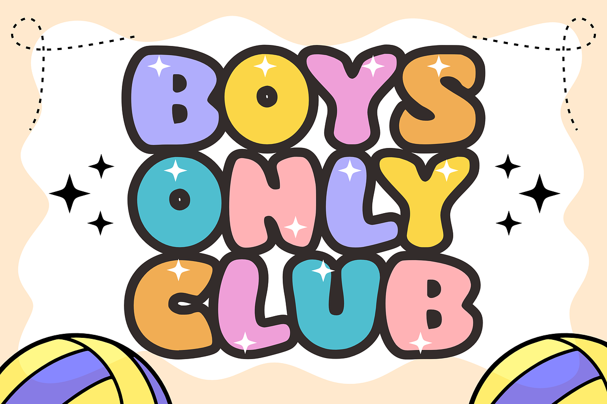 Volley Ball - Cartoon Font Types, a Font by KiddoGlyphs Studio (Photo 3 of 3)