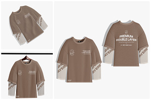 Double Layer Sleeve T-shirt Mockup, a Shirt Mockup by Unerispace