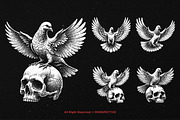 10 Bundle Dark Art Dove Standing, an Illustration by Morspective (Thumbnail 3 of 7)
