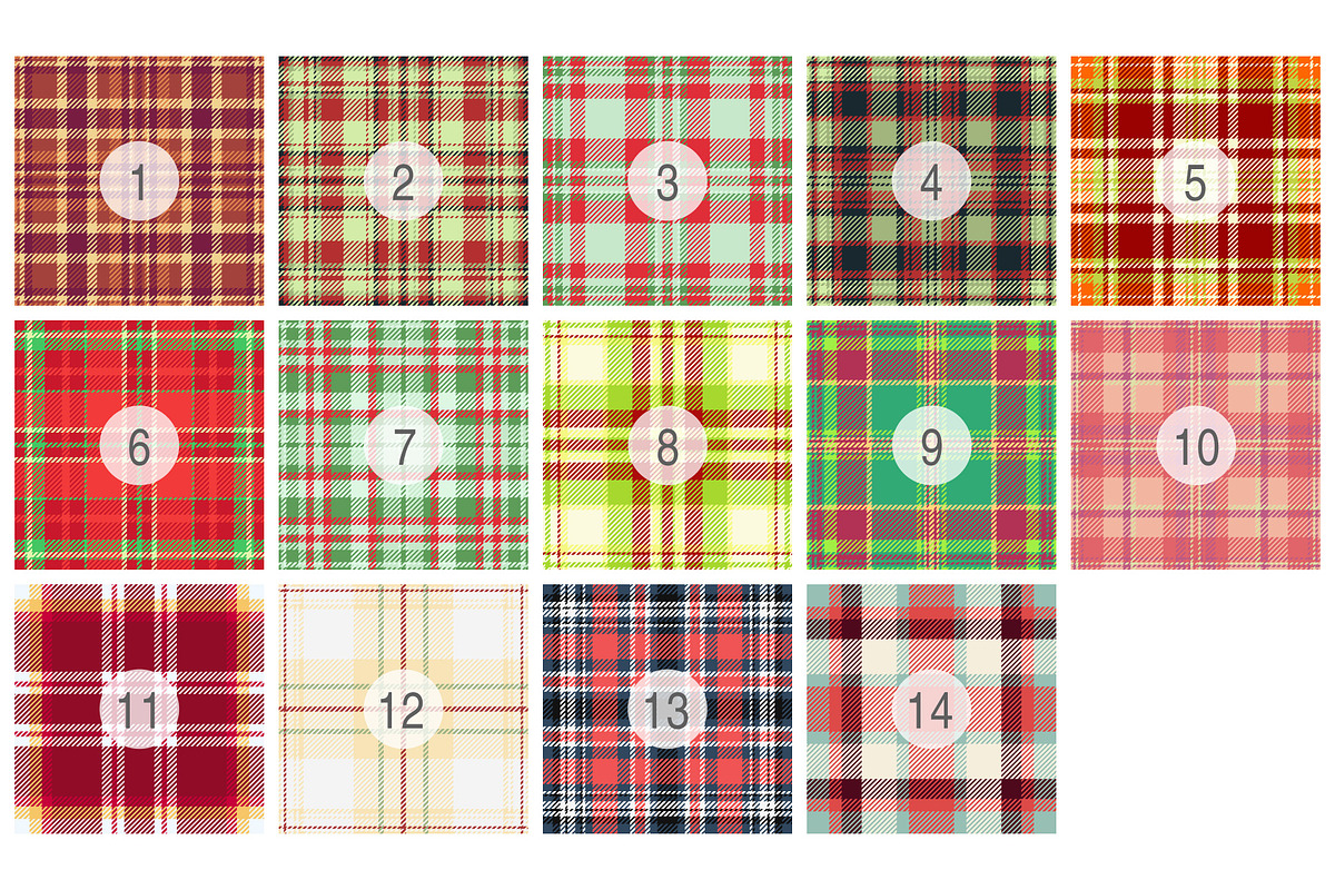 #140 Christmas Check Patterns, a Pattern Graphic by Plaid4You (Photo 2 of 5)