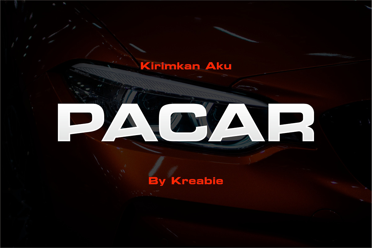 PACAR FONT, a Sans Serif Font by Kreabie (Photo 1 of 5)