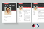 Resume/CV 3 Page Design | Word, a Resume Template by HiveArts (Thumbnail 1 of 7)