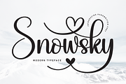 Snowsky | Script Font, a Handwritten Font by Scratchones (Thumbnail 1 of 9)