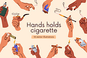 Hands hold cigarettes, smoking set, a Person Illustration by Good Studio (Thumbnail 1 of 3)