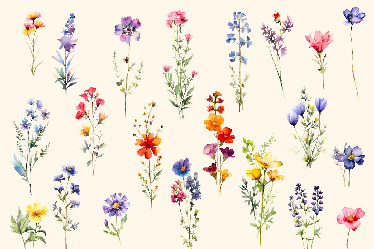 Tenderness, Delicate wildflowers, a Decorative Illustration by Hello My Print (Photo 3 of 10)
