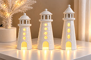Glowing Lighthouse Lantern Trio STL, an Object 3D Model by Layerology (Thumbnail 1 of 3)