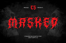 CS Masked – Black Metal Font