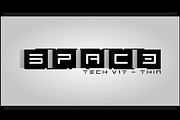 S P A C 3 - T E C H v 1 7 - T H I N, a Font by Qbotype Fonts (Thumbnail 1 of 2)