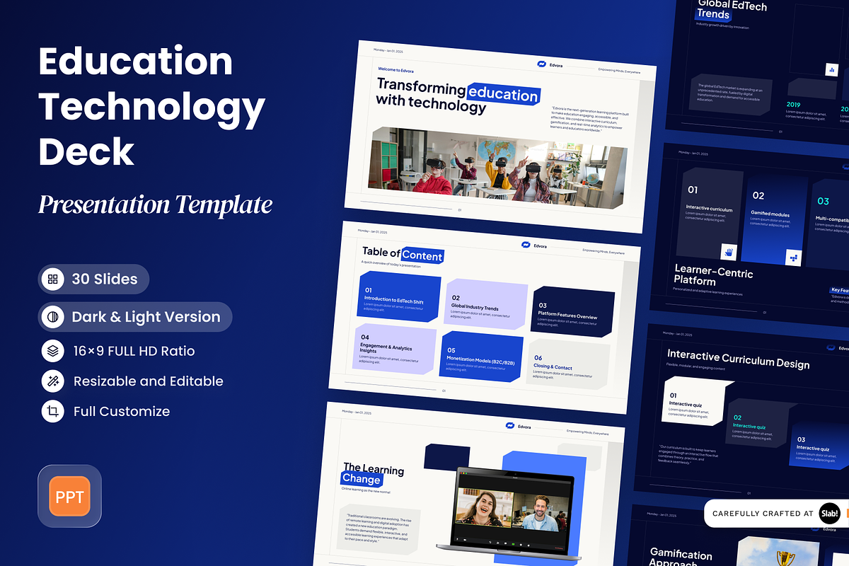 Edvora - Education Technology Deck, a Presentation Template by SLAB! Design (Photo 1 of 5)