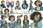 Whimsical Girls Clipart Set, an Illustration by CreationArt (Thumbnail 2 of 7)