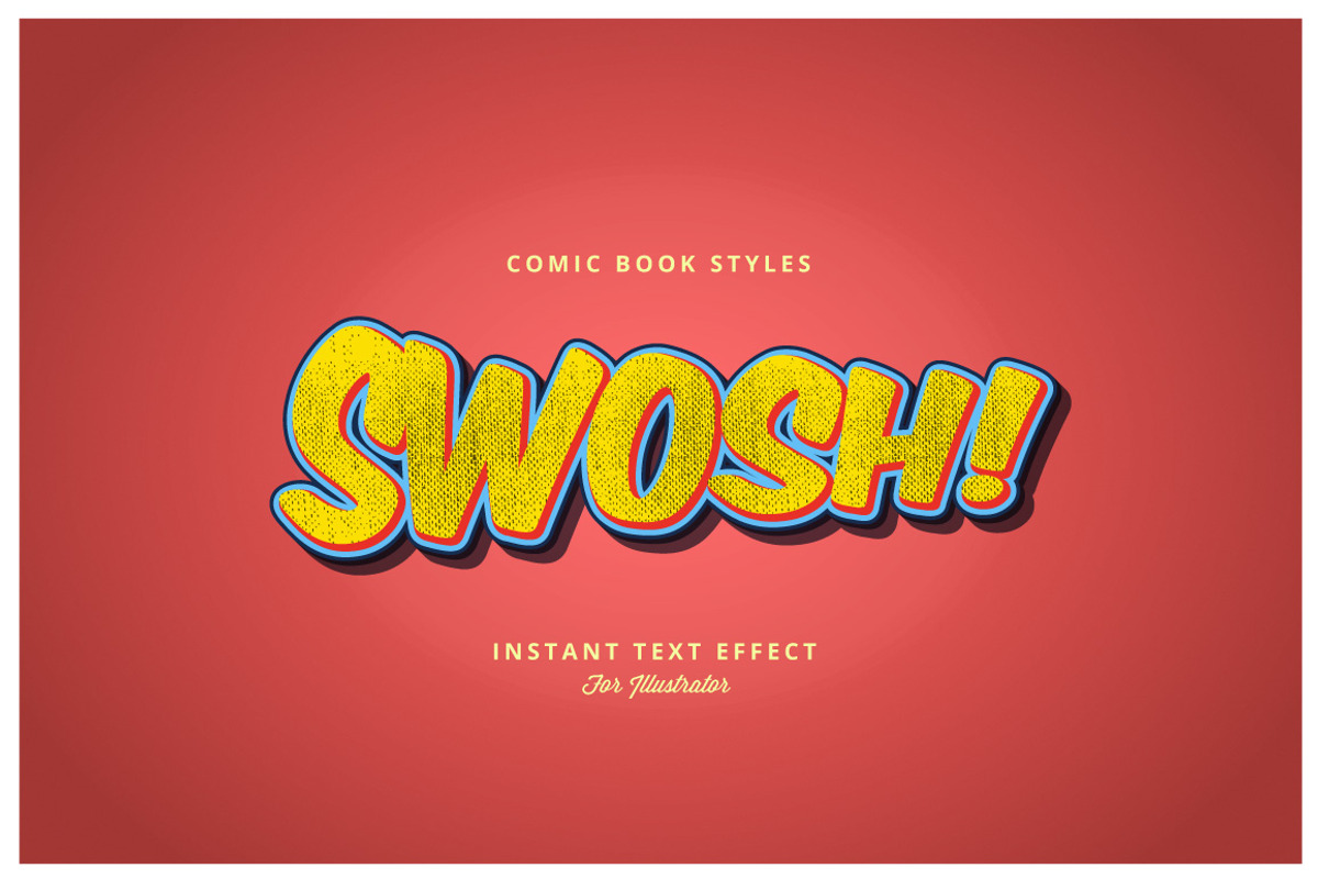 Comic and Cartoon Text Effects (AI), a Layer Style Add-On by Vector Galore (Photo 8 of 11)