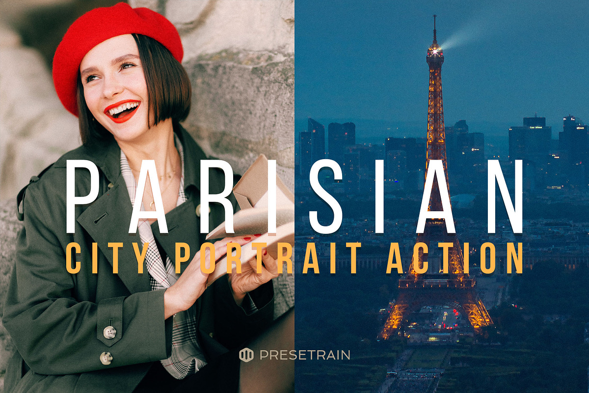 Parisian City Portrait Action & LUT, an Action Add-On by Presetrain Co. (Photo 1 of 7)