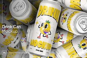 Soda Can Mockup with Glossy Finish, a Packaging Mockup by graphicsauce