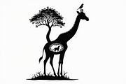 Giraffe Silhouette Vector design, an Illustration by Amazin_art (Thumbnail 18 of 21)