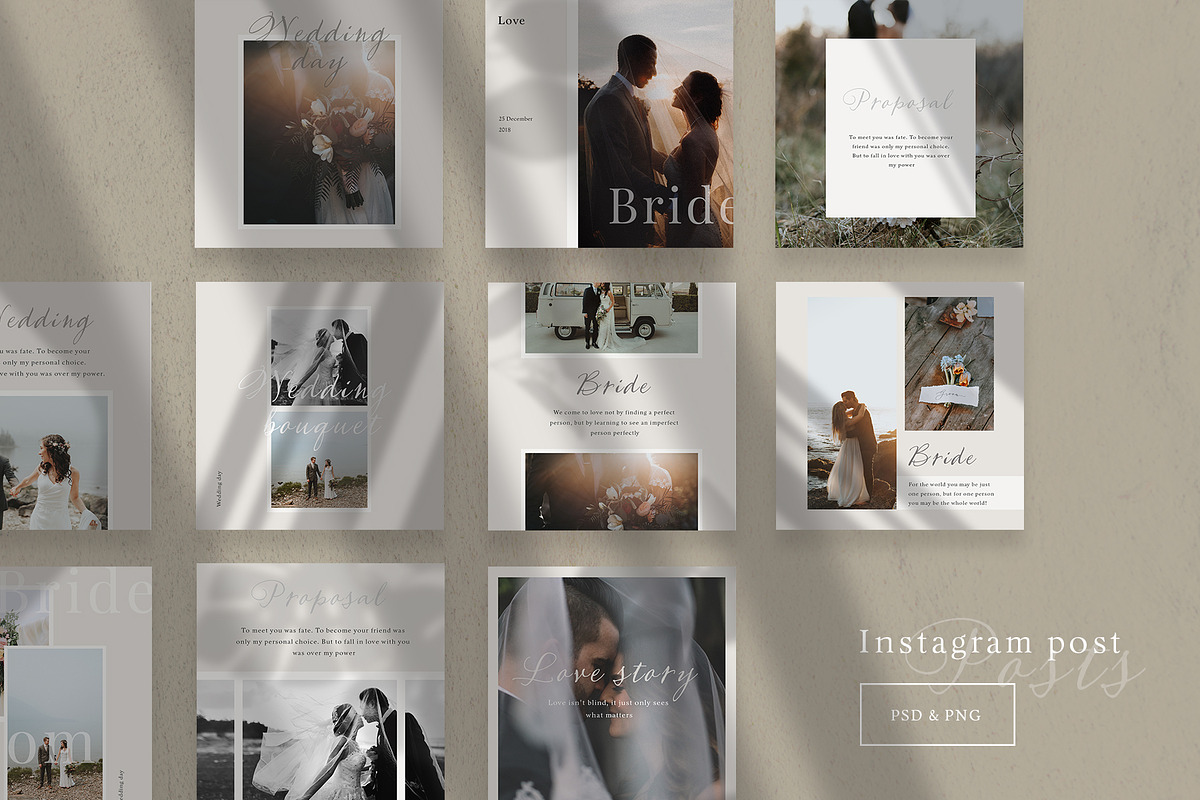 Wedding instagram template, a Social Media Template by Digital Breath templates (Photo 3 of 6)